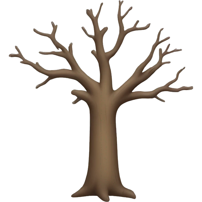 a bare tree without leaves emoji
