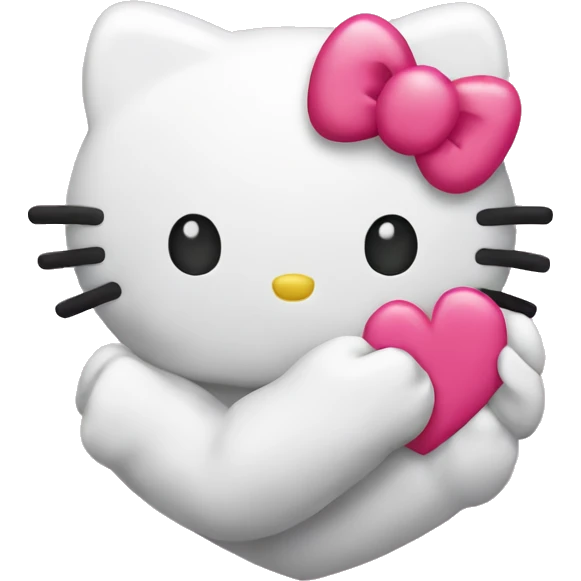 hello kitty heart emoji
