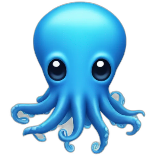 blue squid emoji