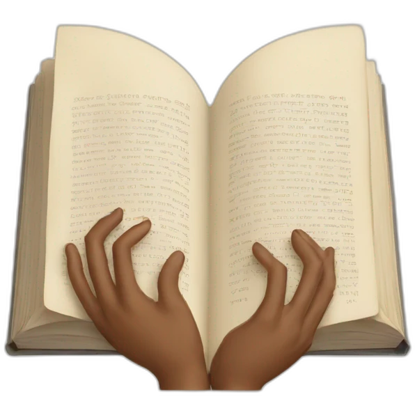 Open book on hands emoji
