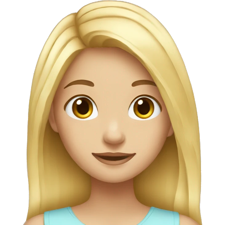 Girl blonde withoput backround emoji