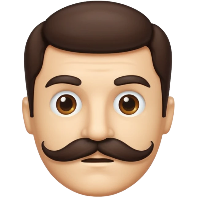 plain moustache emoji