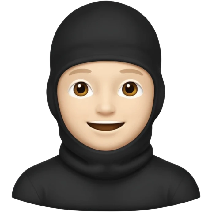 a man who is pregnant and wears a balaclava in his face  emoji