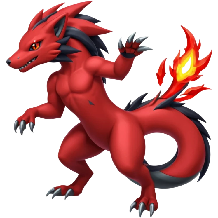  Shiny red Zoroark-Salandit-Zekrom-fusion emoji