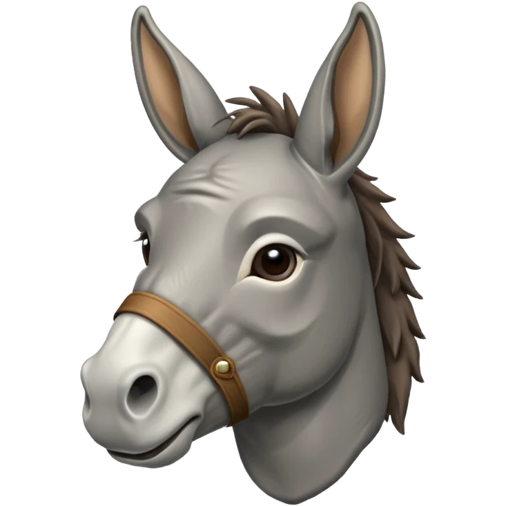 Ein behindert aussehender Eselkopf emoji