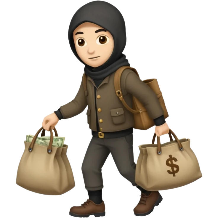 Ladrón con bolsa de dinero  emoji