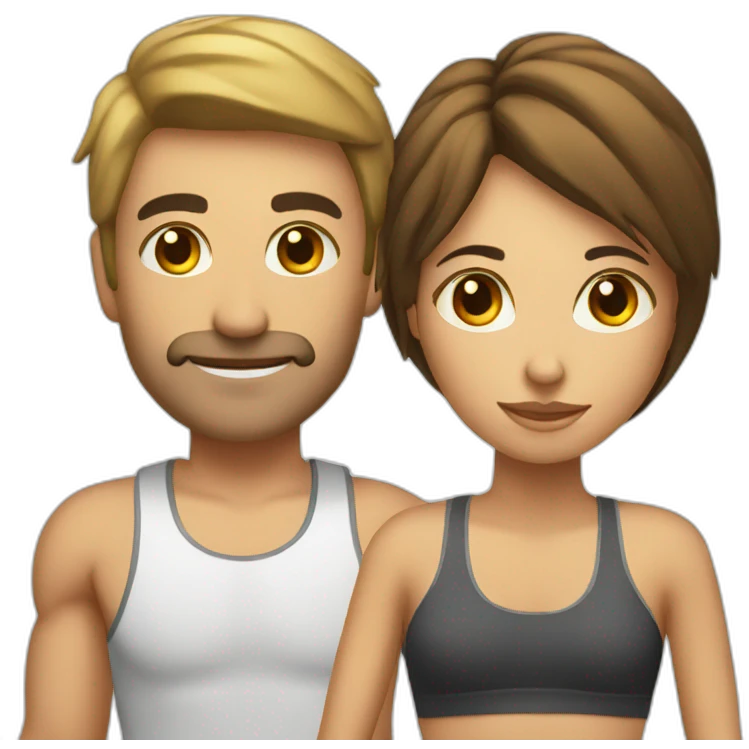 workout man and woman emoji