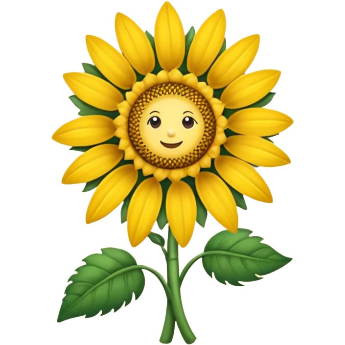 Chupeta amarela com um girassol  emoji