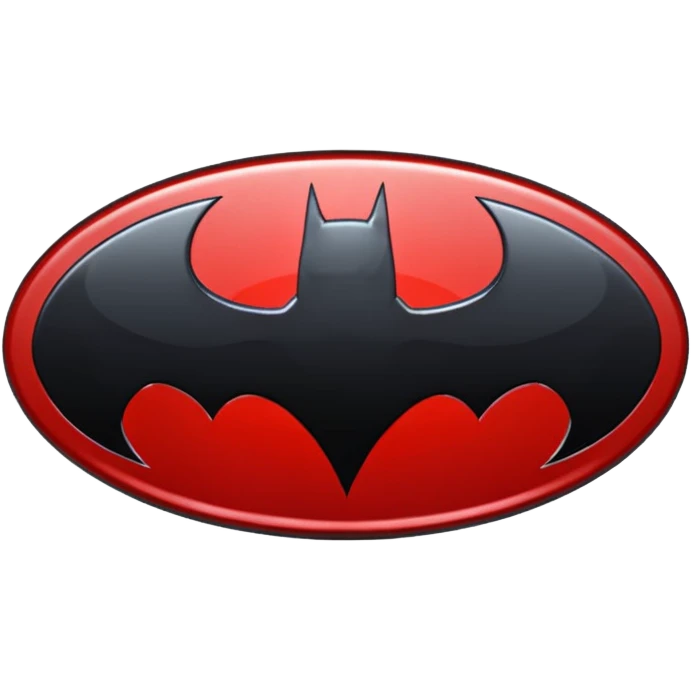 Batman logo in red emoji