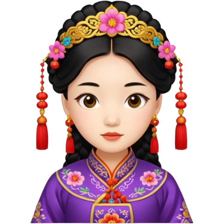 chinese girl in traditional costume emoji