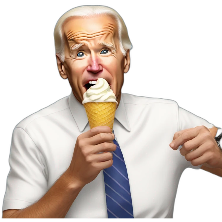 Joe Biden licking Icecream emoji