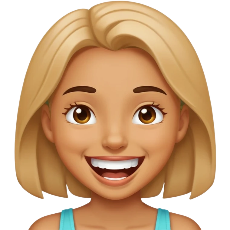 Girl making laugh face  emoji