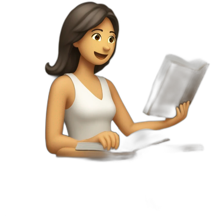 Chica en silla de ruedas, predicando como Testigo de Jehová con la Biblia emoji