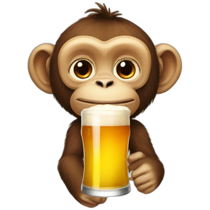 Monkey-drink-beer emoji