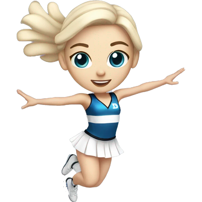 pale skin Cheerleader light skin flying with bases underneath  emoji