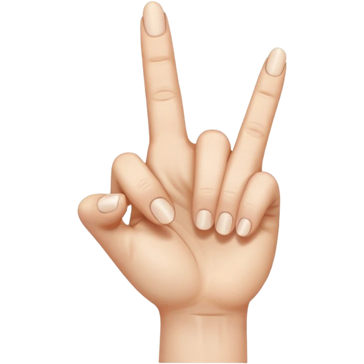 a hand with only the thumb, pointer, and middle finger extended with the remaining 2 fingers down emoji