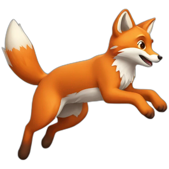 fox jumping emoji