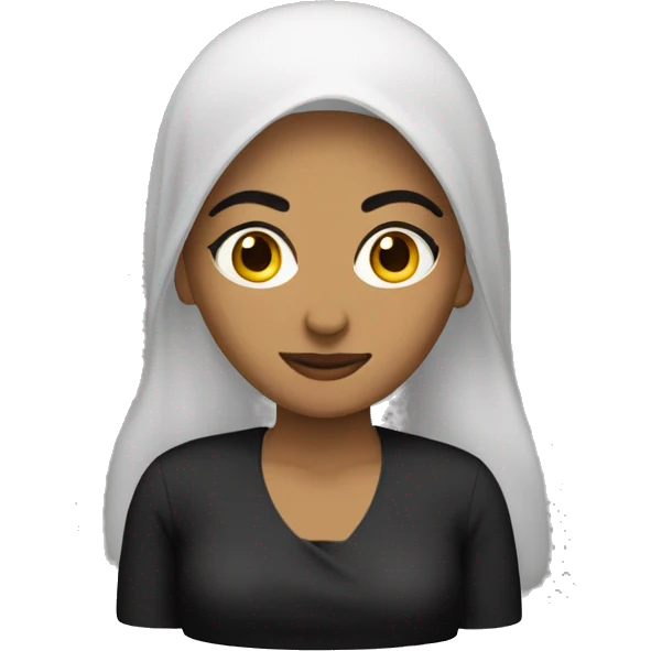 middle eastern woman wearing a black sheila head shot  emoji