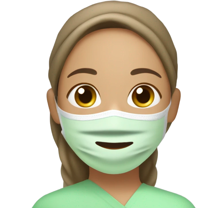 A girl with light brunette hair and a towel wrapped on her head with a light green beauty face mask smiling with her eyes closed  emoji