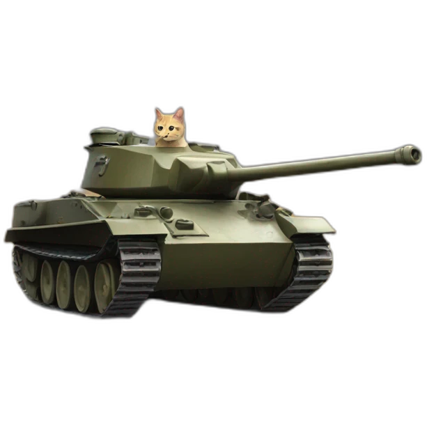 Cat in a panzer tank emoji