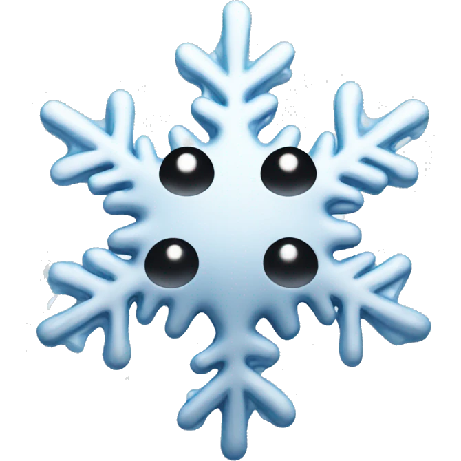 Melting snowflake emoji