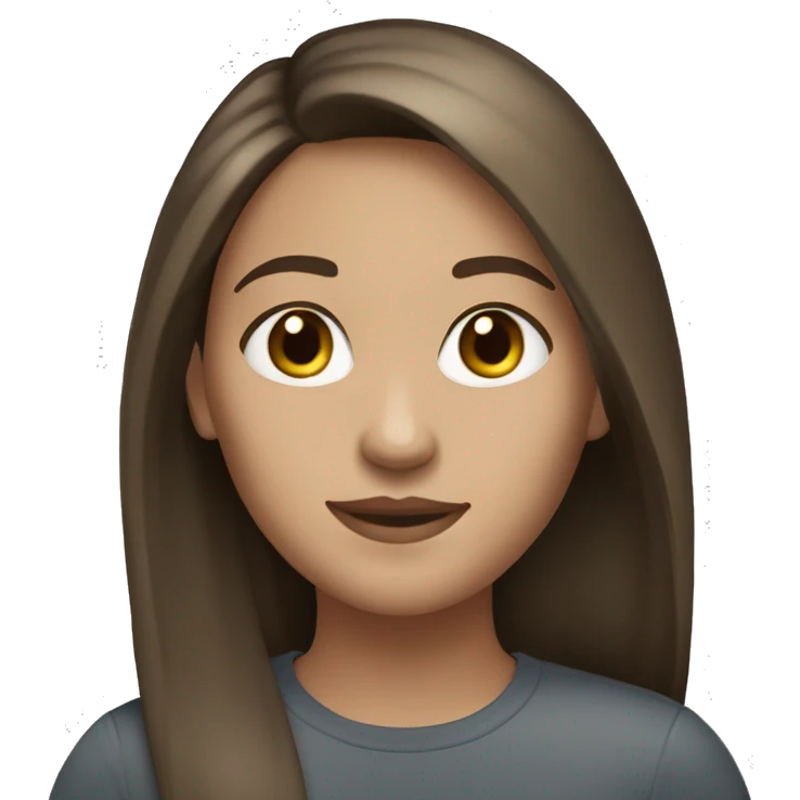 Brunette straight haired light skinned  girl  emoji