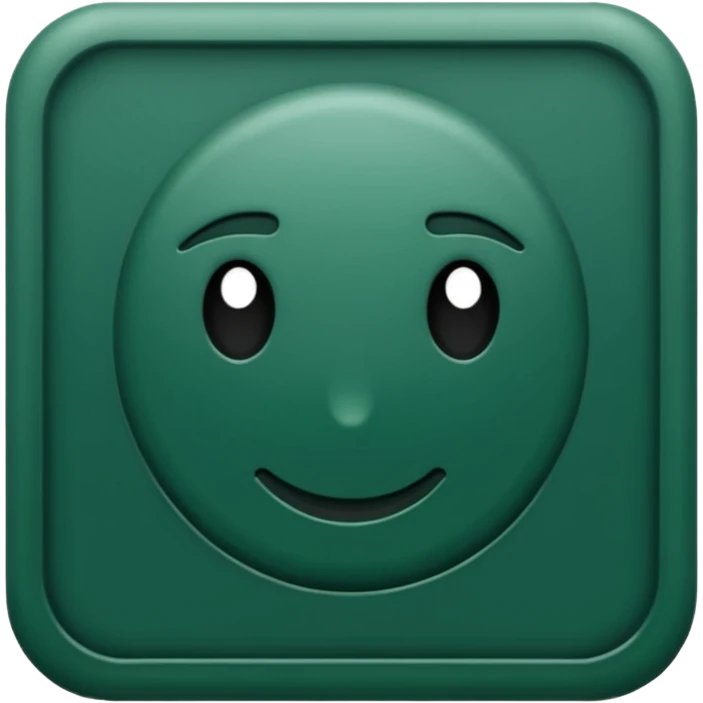 dark green stamp, minimalism, iOS emoji style, no smileys or faces emoji