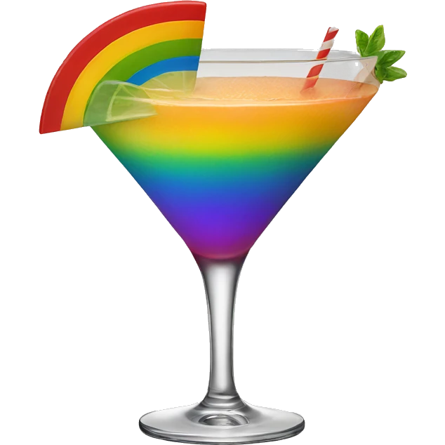 rainbow cocktail emoji