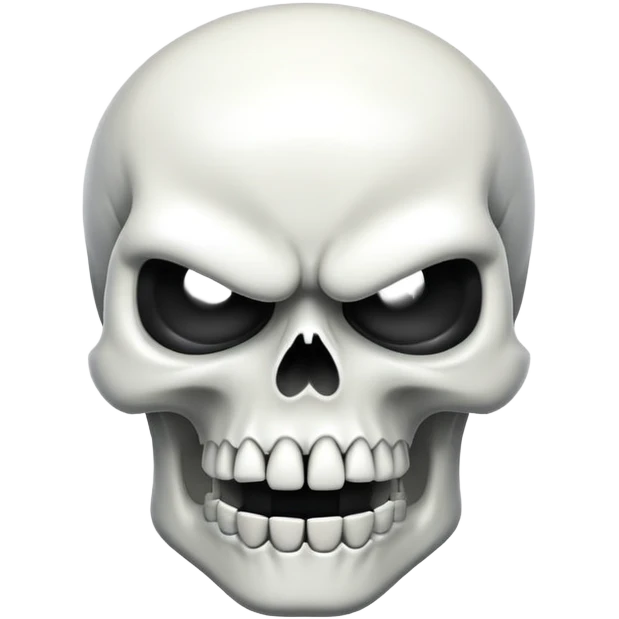 angry skull ios style emoji