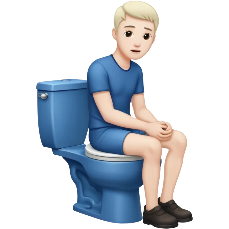 Man about to sit on toilet emoji