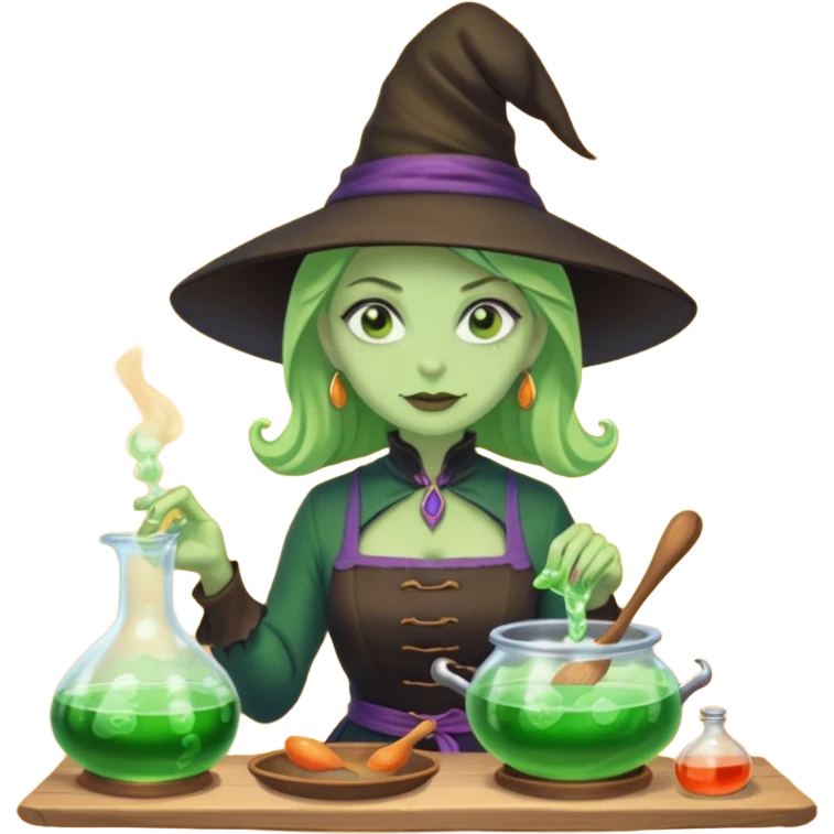 green witch cooking potion emoji