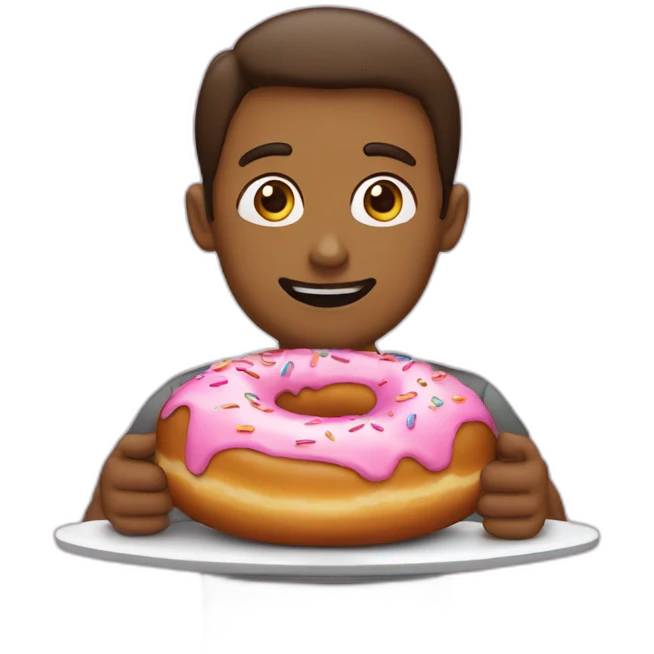 Jouer qui mange un donut emoji