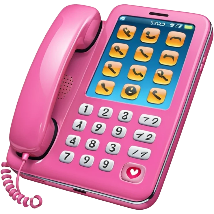 pink phone contacts emoji