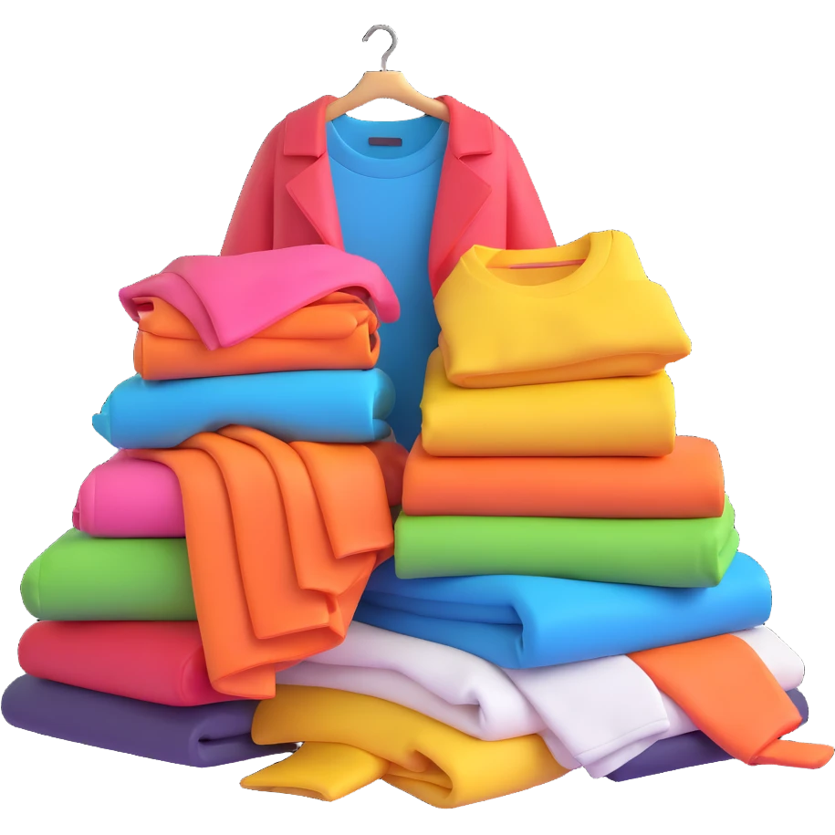 pile of fashionable clothes emoji
