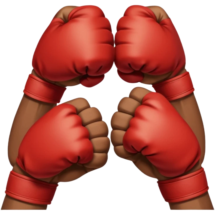 a sideways view of two sets of hands boxing emoji