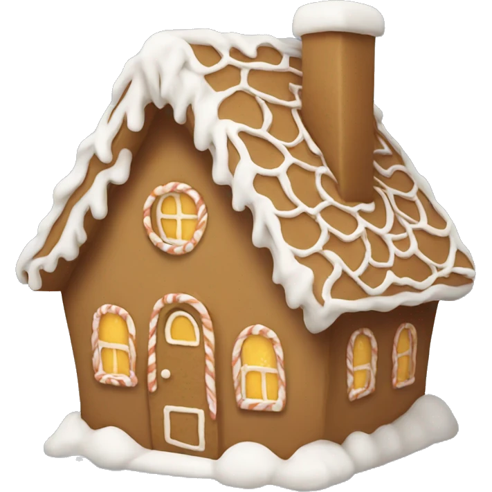 beige gingerbread house emoji