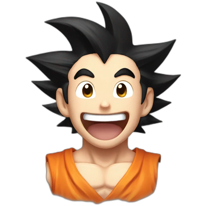 Happy Goku smiling emoji