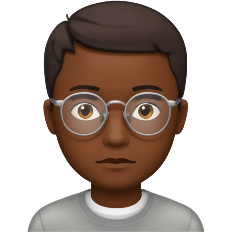 zumbi masculino, óculos fino, cabelo baixo emoji