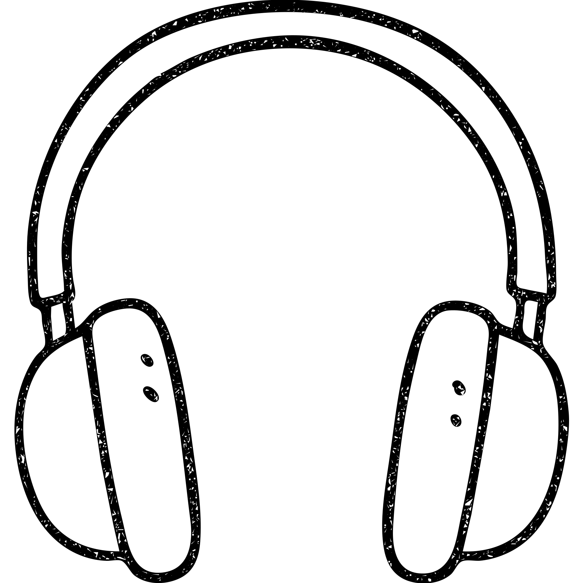 hand drawn outlined headphones icon emoji