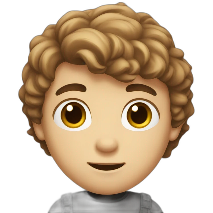 A boy with cheeks and medium lomg hair , average beard emoji