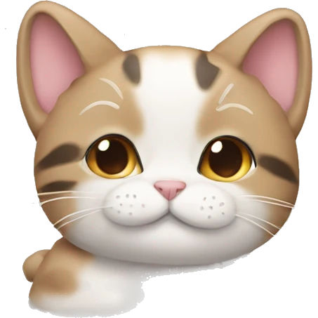 Little cat with bun emoji
