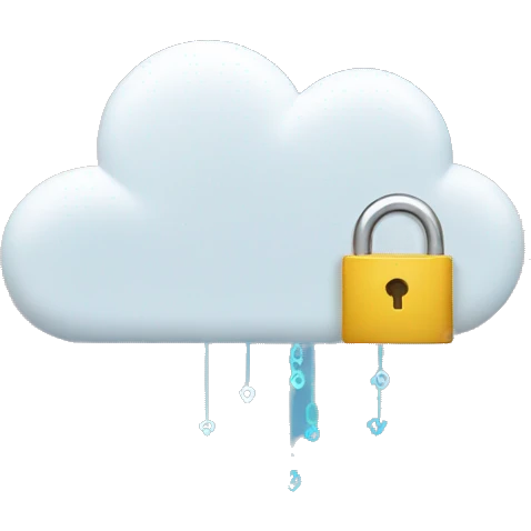 Cloud with a Lock and Data Streams Emoji
 emoji