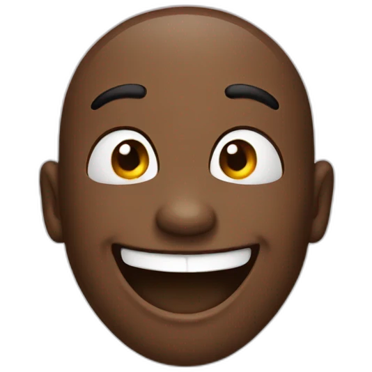 Laughing emoji but black emoji