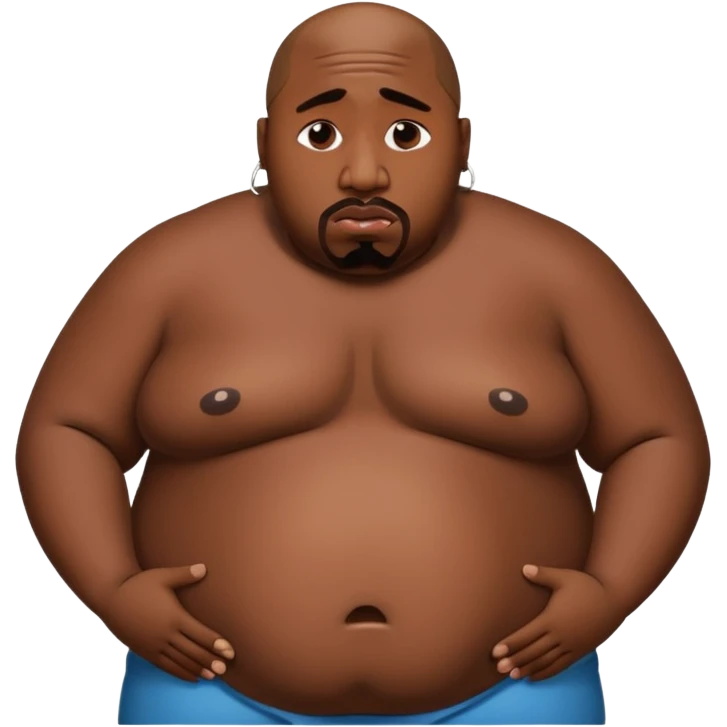 tupac, crying, really fat and obese belly emoji