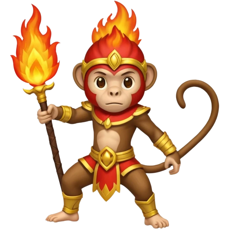 fire water air earth combined monkey warior  emoji
