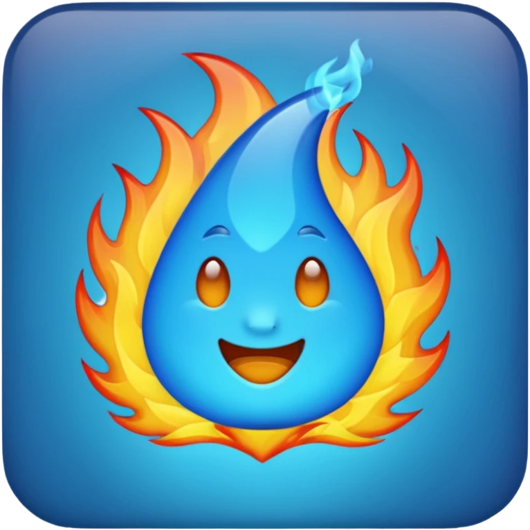iphone blue fire emoji emoji