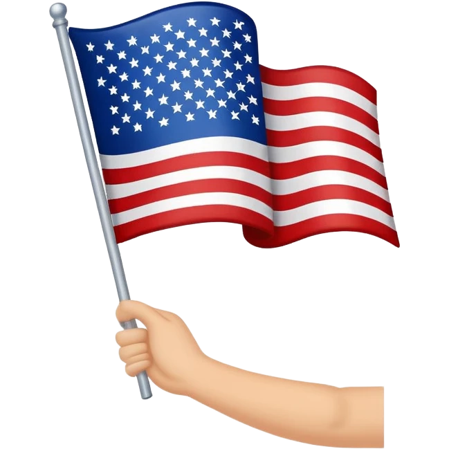 Half Swiss half American flag emoji