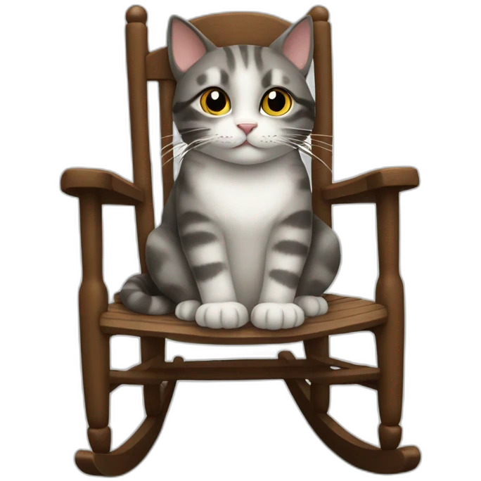 Cat on a rocking chair emoji