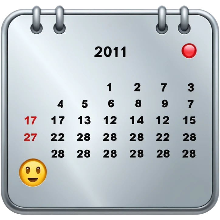Calendar organiser emoji