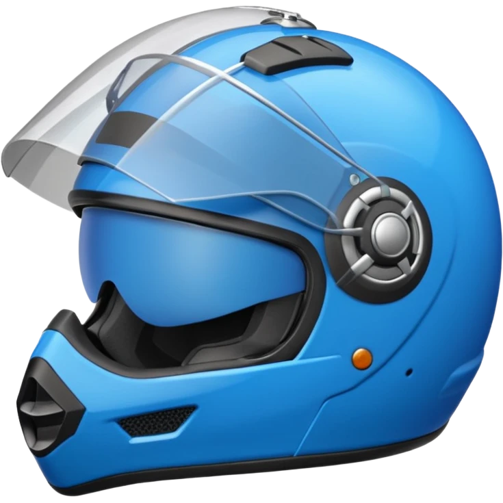 emoji capacete de moto azul emoji